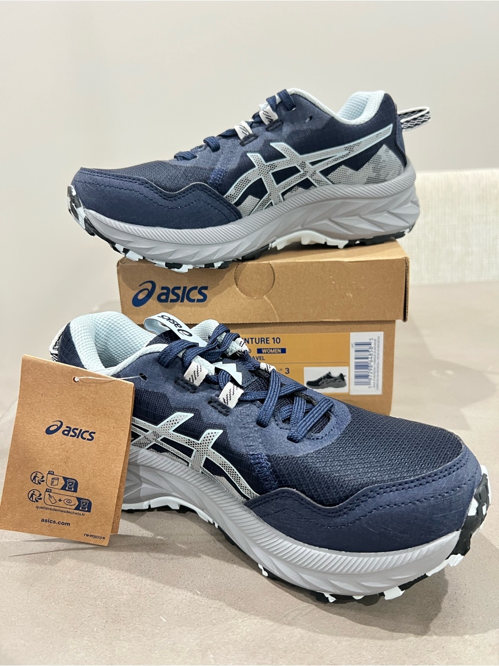 ASICS GEL-Venture 10 Trail Sneakers Midnight Gravel NIB W 5